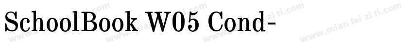 SchoolBook W05 Cond字体转换